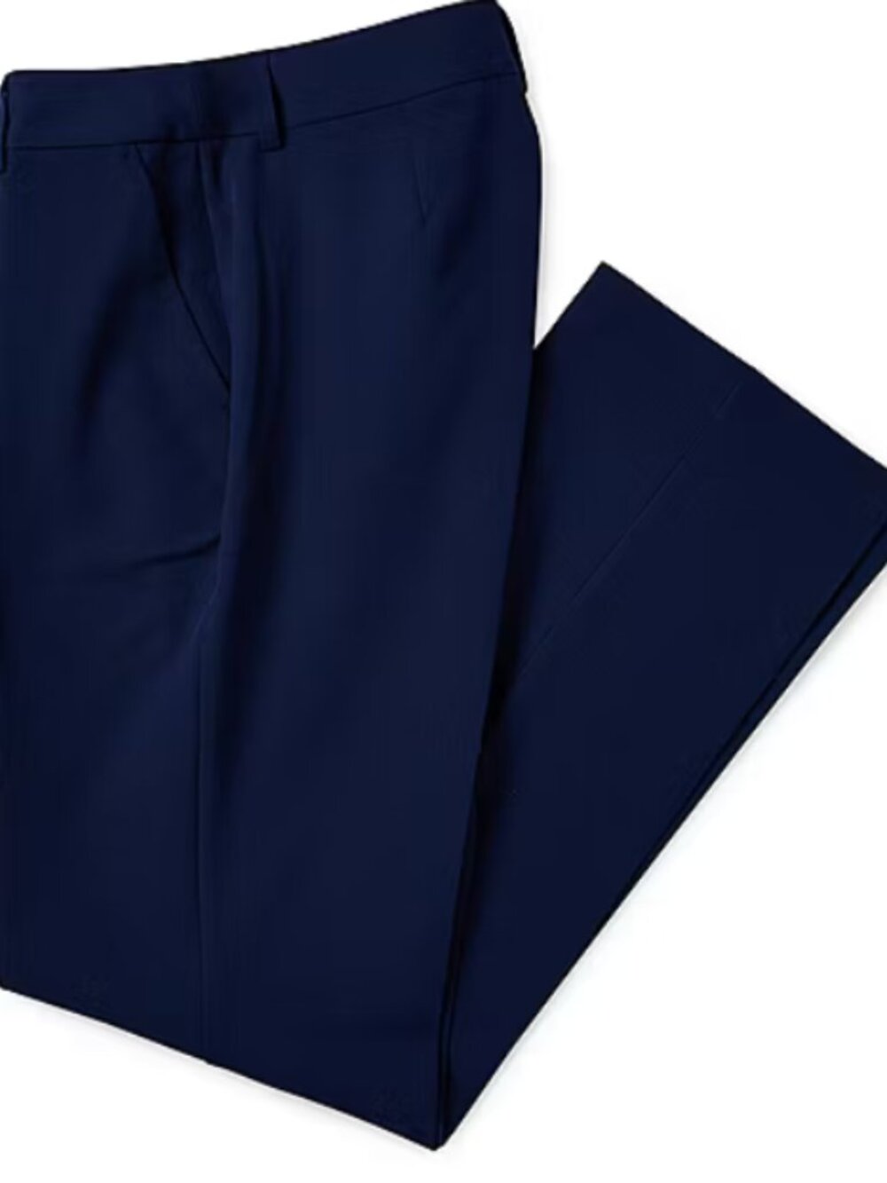 Worthington Womens Adaptive Seated Wear Wide Leg High Rise Trouser Navy Platoon - Picture 3 of 3